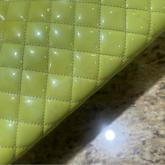 CHANEL Quilted Green Patent Leather Just Mademoiselle Shoulder Bag - Picture 9 of 16